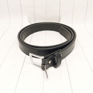 BULLHIDE BELTS Men's Black Leather Sturdy Belt - Size 58